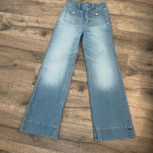 J. Crew high rise sailor denim trouser